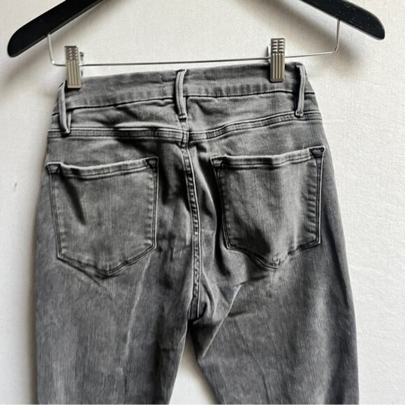 Frame Le Crop mini boot raw hem denim jeans Sz 27 - Picture 5 of 13